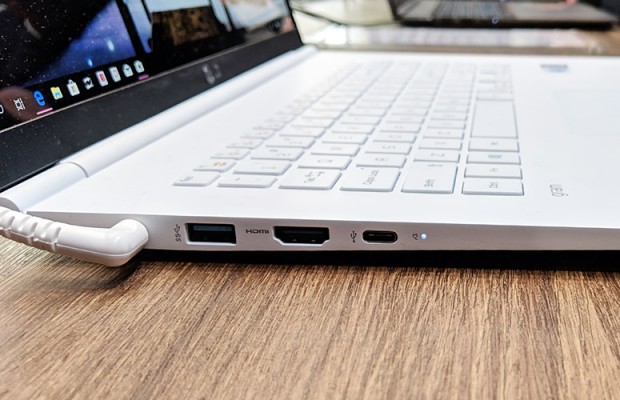 laptop charging and ports